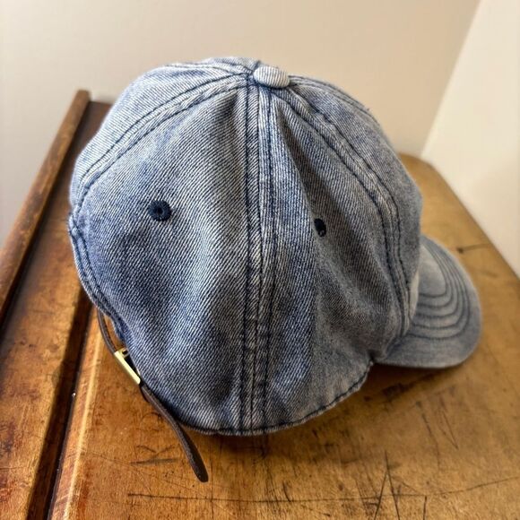 Casual Blue Denim Cap baseball hat adult adjustable preworn - Picture 9 of 10